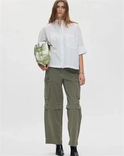 Rabens Saloner - Seval Poplin Boxy Skjorte - White